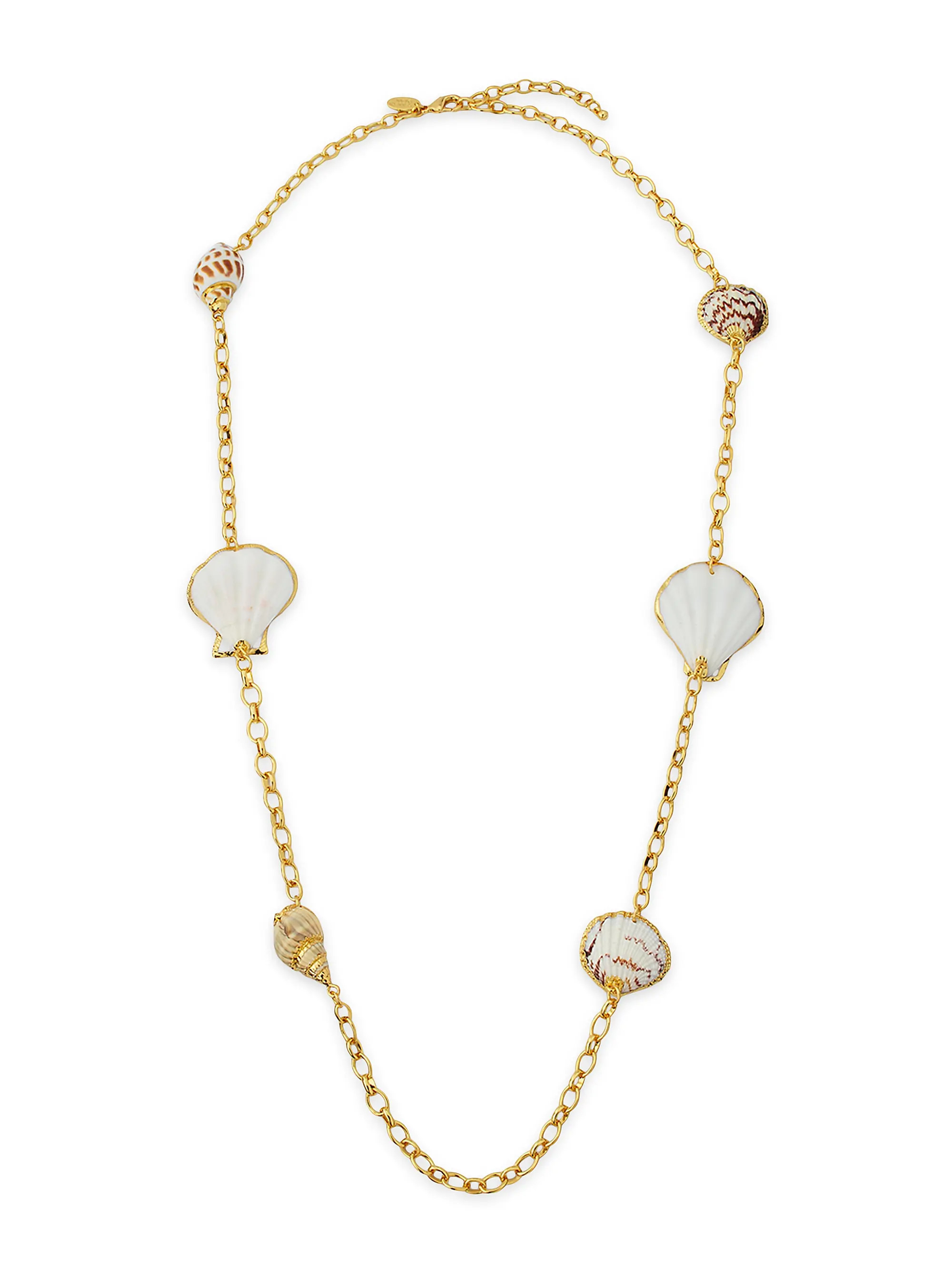 Kenneth Jay Lane Goldtone & Seashell Station Necklace | Saks Fifth Avenue | Saks Fifth Avenue