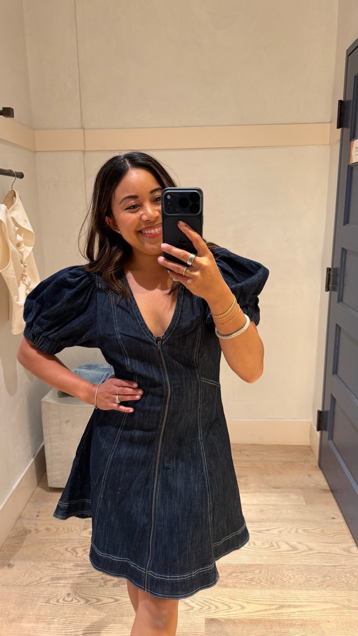 This denim dress is petite friendly and needs no alternations. I think a denim dress is such a staple for fall. Love the puff sleeve too! I could have bought everything at Anthropologie yesterday.

#LTKmomlife #LTKPetite #LTKootd