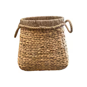 allen + roth Round 9.84-in W x 9.84-in L Brown Wicker Indoor Planter Lowes.com | Lowe's