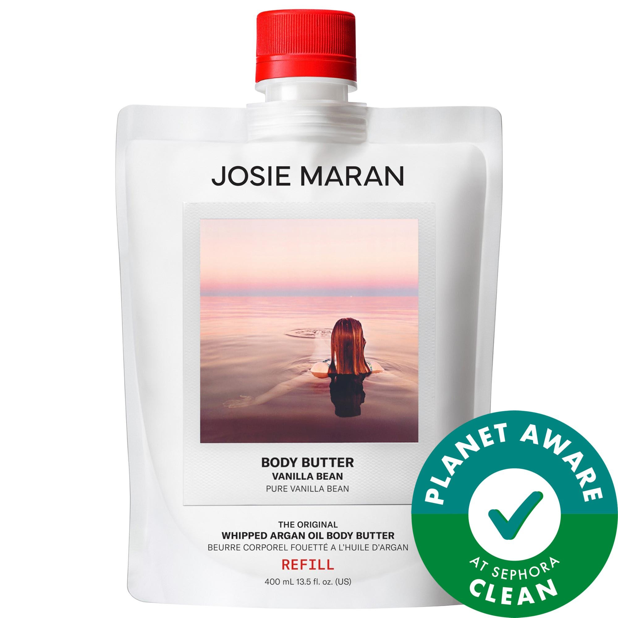 Josie Maran Vanilla Bean - Whipped Argan Oil Refillable Firming Body Butter Jar 13.5 oz | Sephora (US)