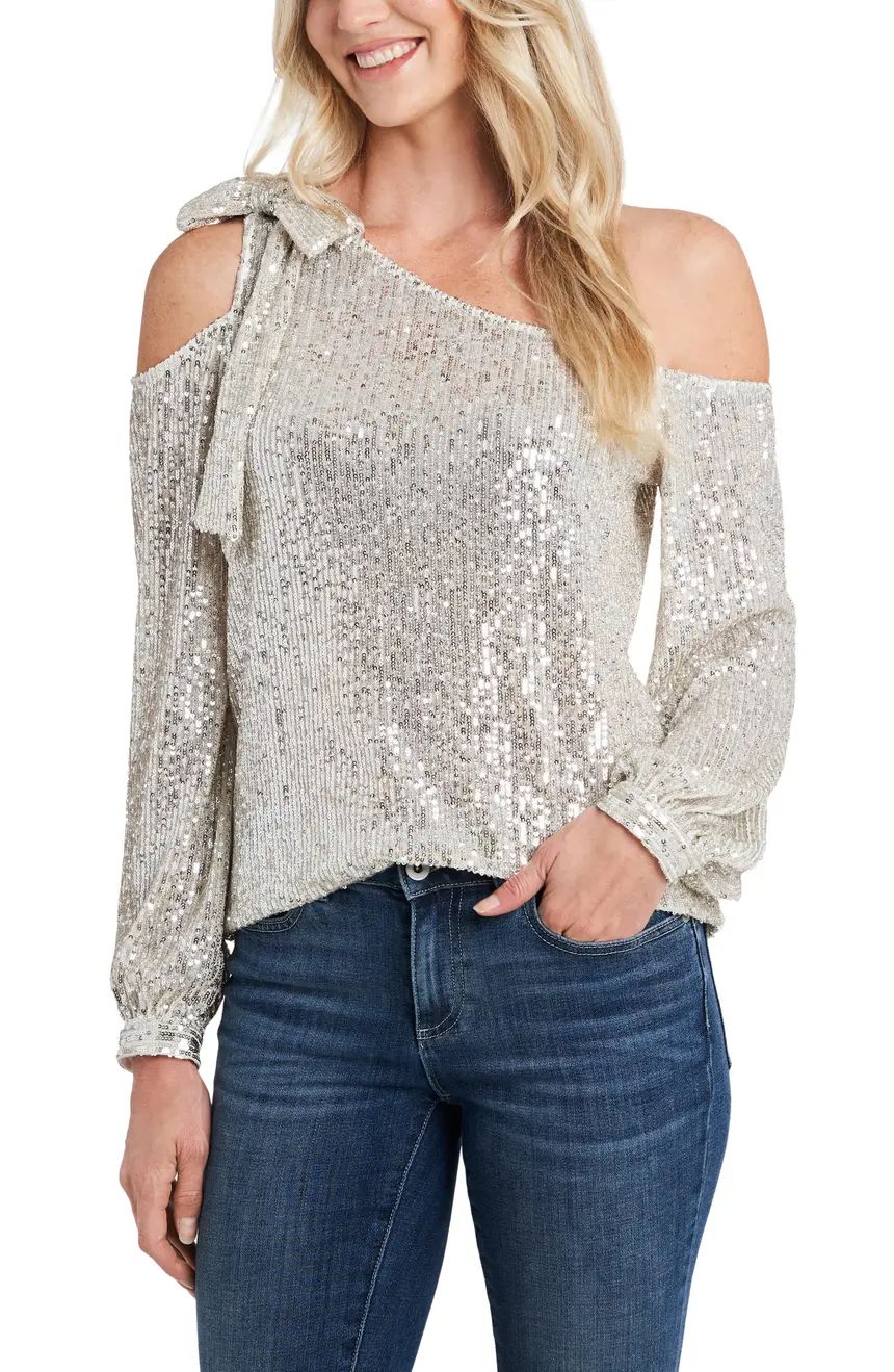 One-Shoulder Sequin Top | Nordstrom