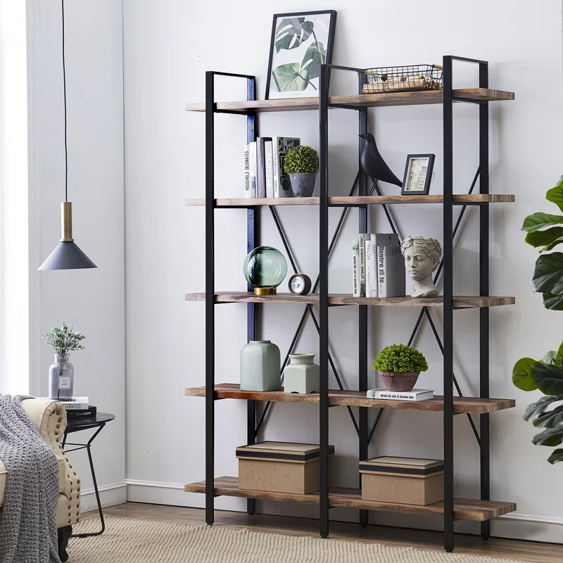 Khat Steel Etagere Bookcase for Home Office Decor, Easy Assembly | Wayfair North America
