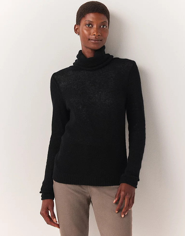 Cashmere Layering Funnel Neck Jumper | The White Company (UK)