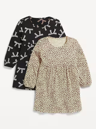 Long-Sleeve Fit and Flare Dress 2-Pack for Toddler Girls | Old Navy (US)