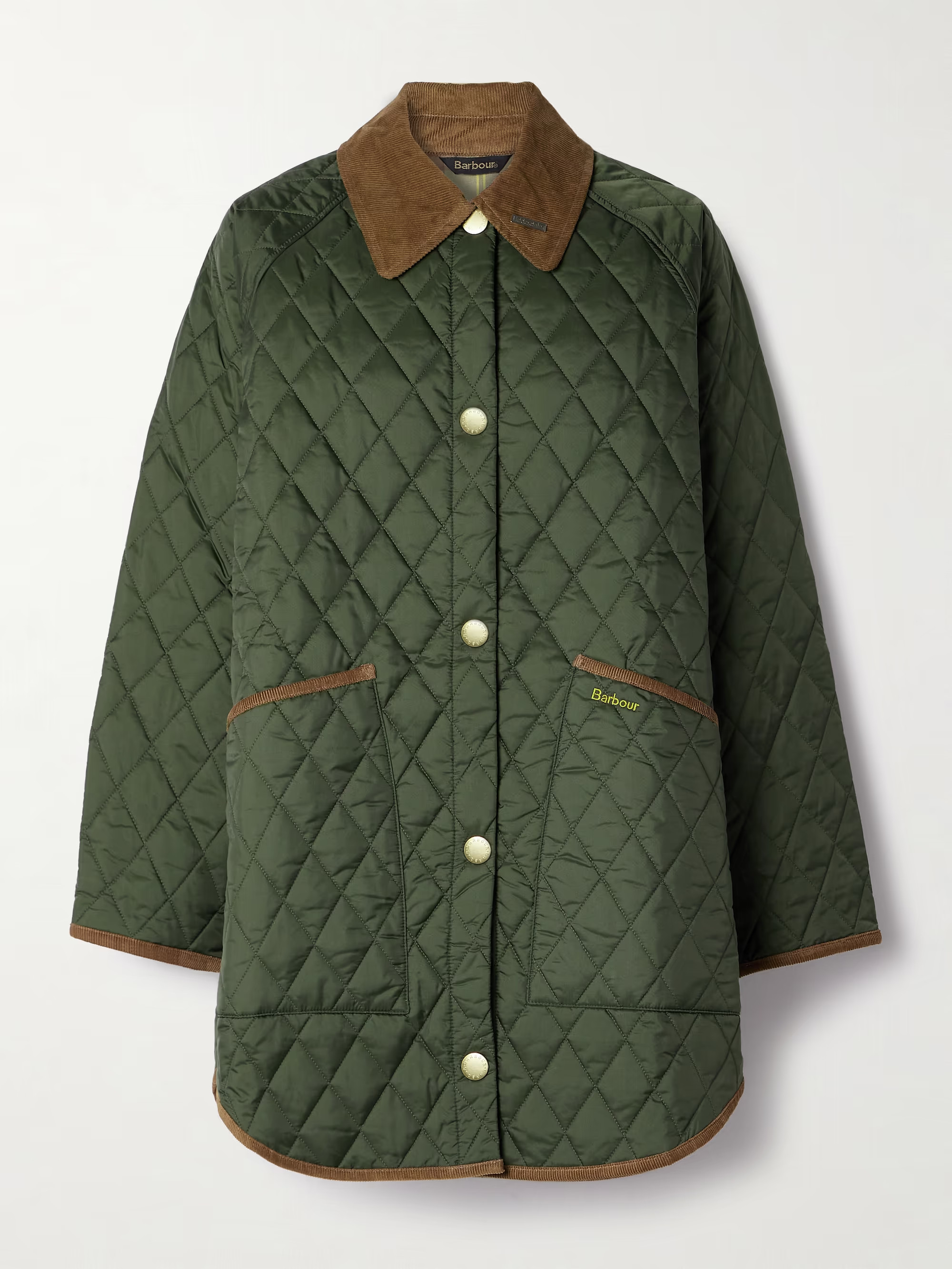 Liddesdale cotton corduroy-trimmed padded quilted shell jacket | NET-A-PORTER (US)
