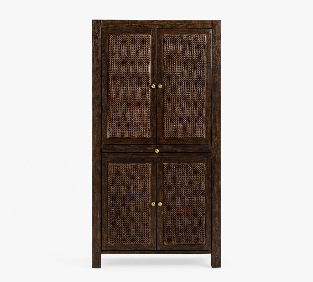 Augusta Cane Bar Cabinet | Pottery Barn (US)