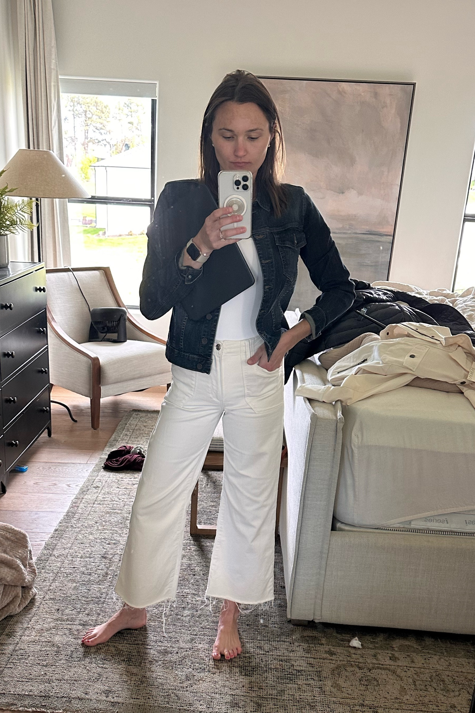 Favorite ecru wide leg jeans currently!

#LTKStyleTip #LTKWorkwear #LTKSeasonal