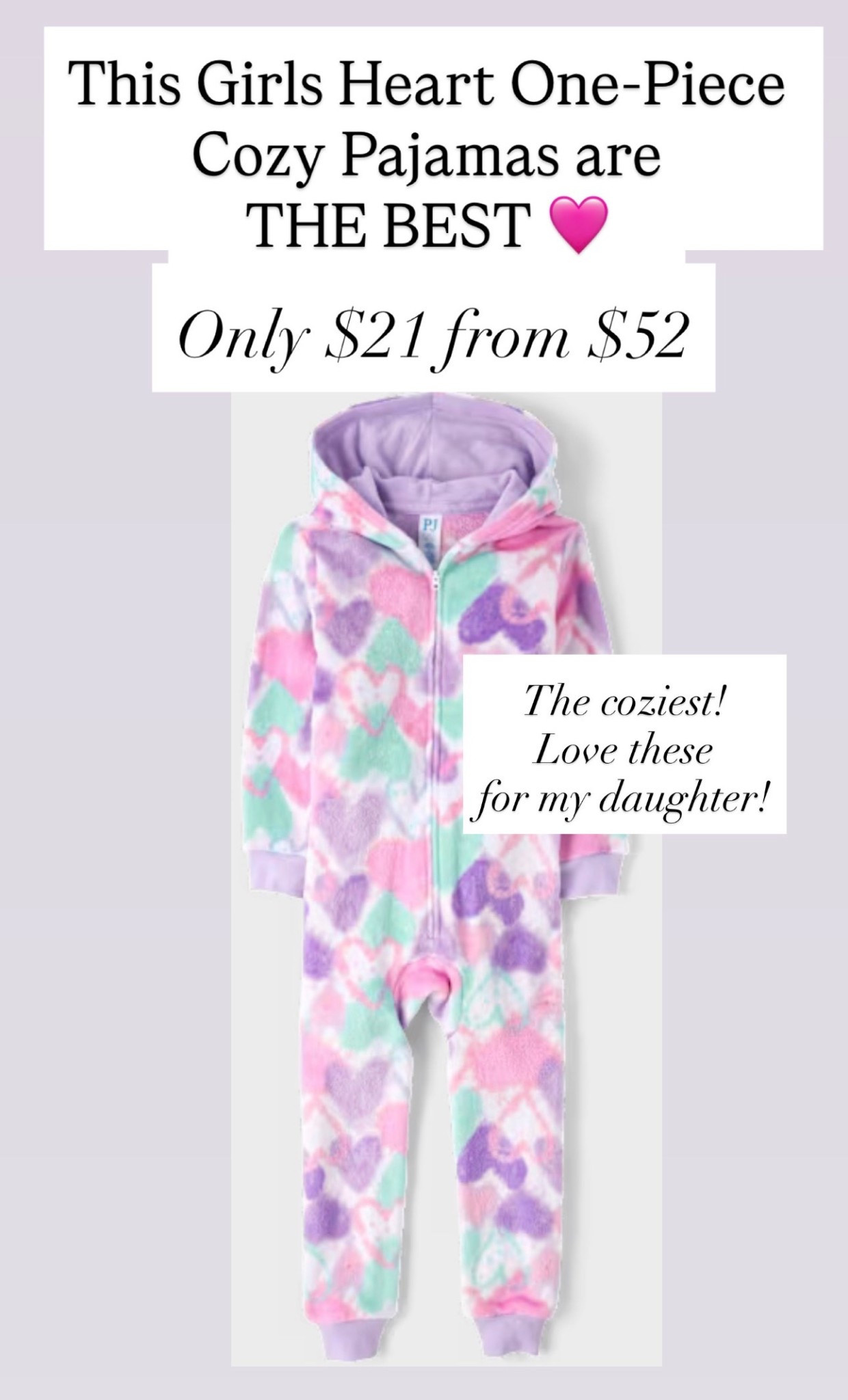 Fleece onesie pajama heart 💜 

#LTKKids