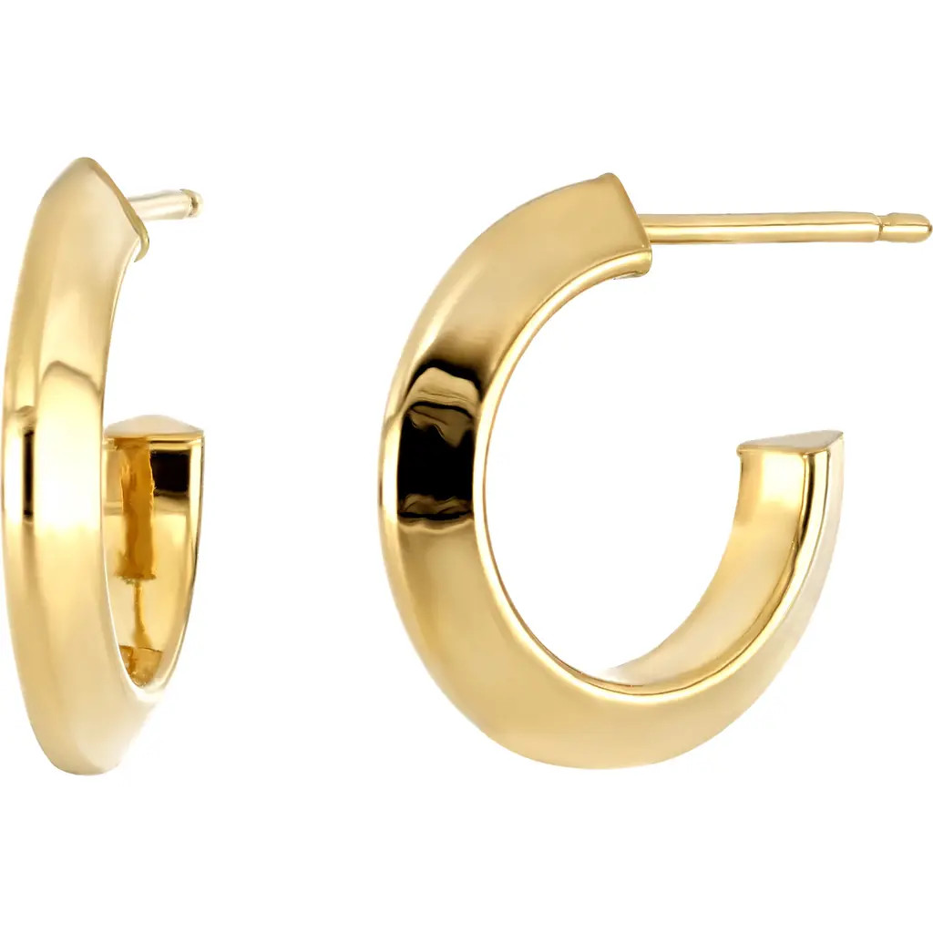 Bony Levy Beveled 14K Gold Huggie Hoop Earrings in 14K Yellow Gold at Nordstrom | Nordstrom
