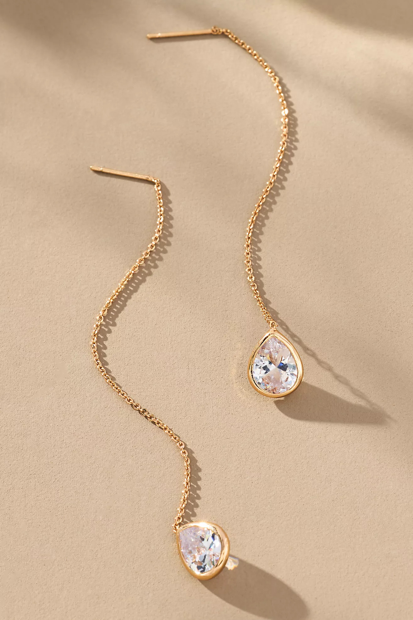 Ettika Barely There Crystal Dangle Threader Earrings | Anthropologie (US)