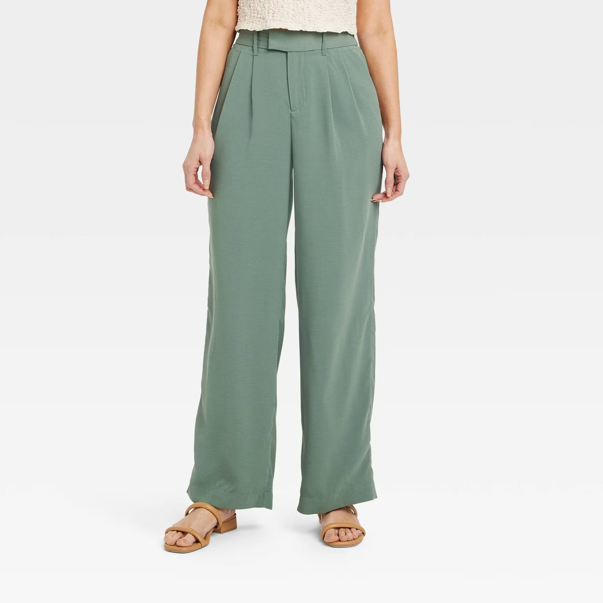 Women's High-Rise Wide Leg Fluid Pants - A New Day™ | Target