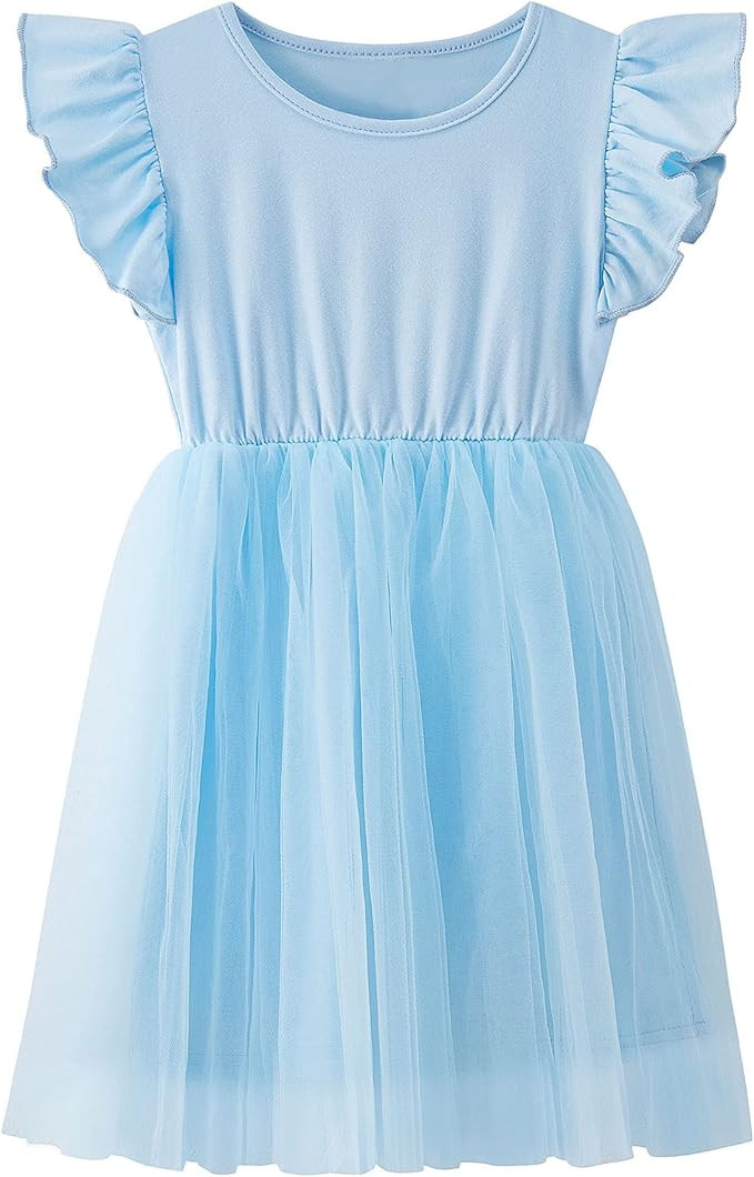 TWKIOUE Toddler Baby Girl Tutu Tulle Dress Sleeveless Fluffy Cute Party Sundress | Amazon (US)