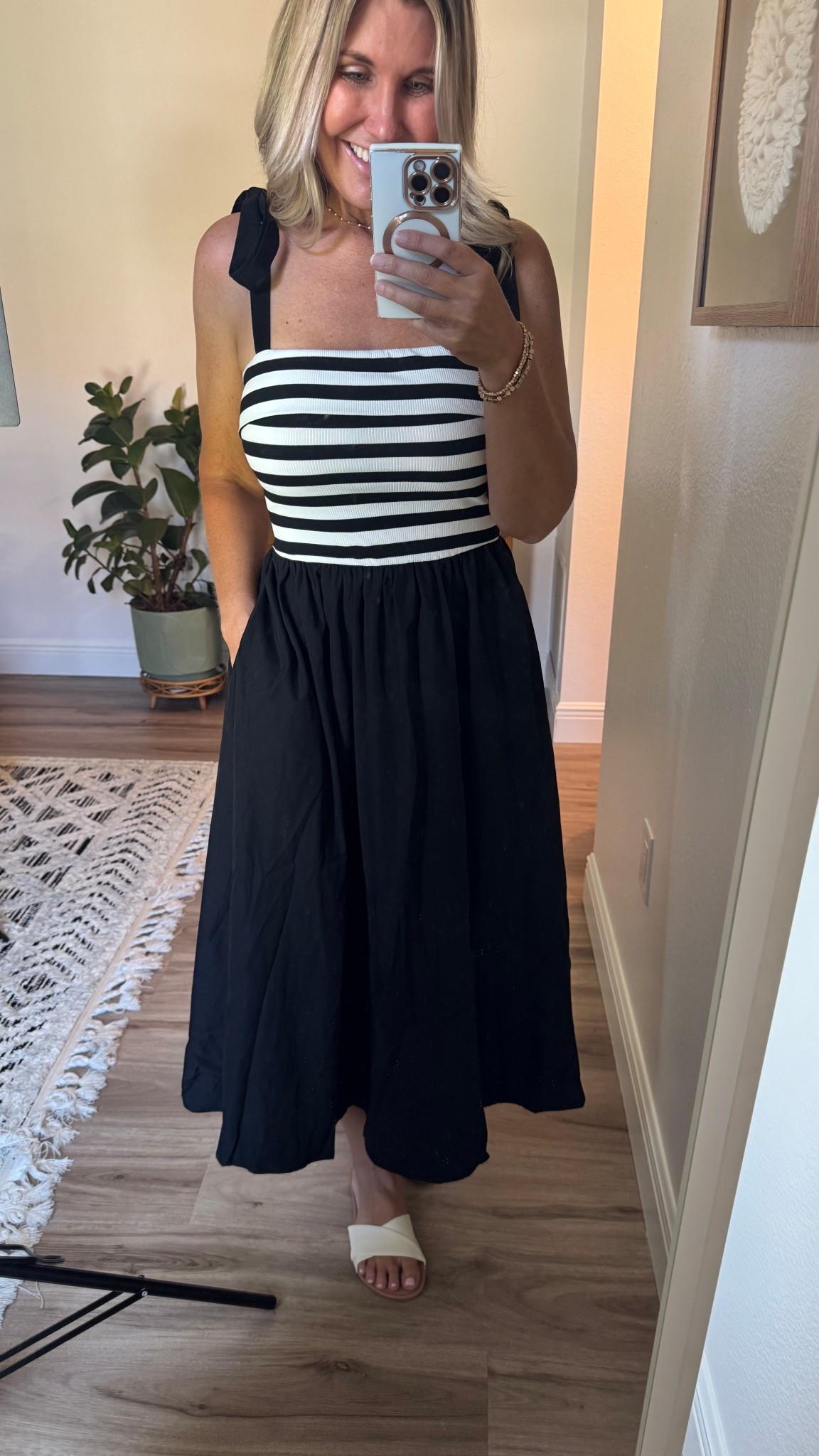 Love the tie details on the shoulder! Top of the dress is stretchy. Wearing a small runs tts.

Amazon spring dress | spring dresses | floral dress | midi dress | maxi dress | casual spring outfit | affordable fashion | Amazon fashion finds | Amazon dresses women | lightweight dress | vacation outfit | beach dress | mom style outfit | over 40 fashion | everyday outfit ideas | easy outfit inspo | neutral spring outfit | boho dress | flowy dress | Florida style | warm weather outfits




#LTKSaleAlert #LTKPetite #LTKOver40