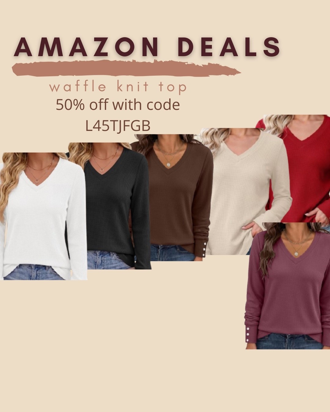 $8 ends 9/9

Amazon fashion
Amazon deals
Waffle knit top

#LTKSaleAlert