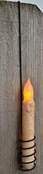 Black Metal Spiral Handle Door Hanger Taper Candle Holder Country Primitive Décor | Amazon (US)