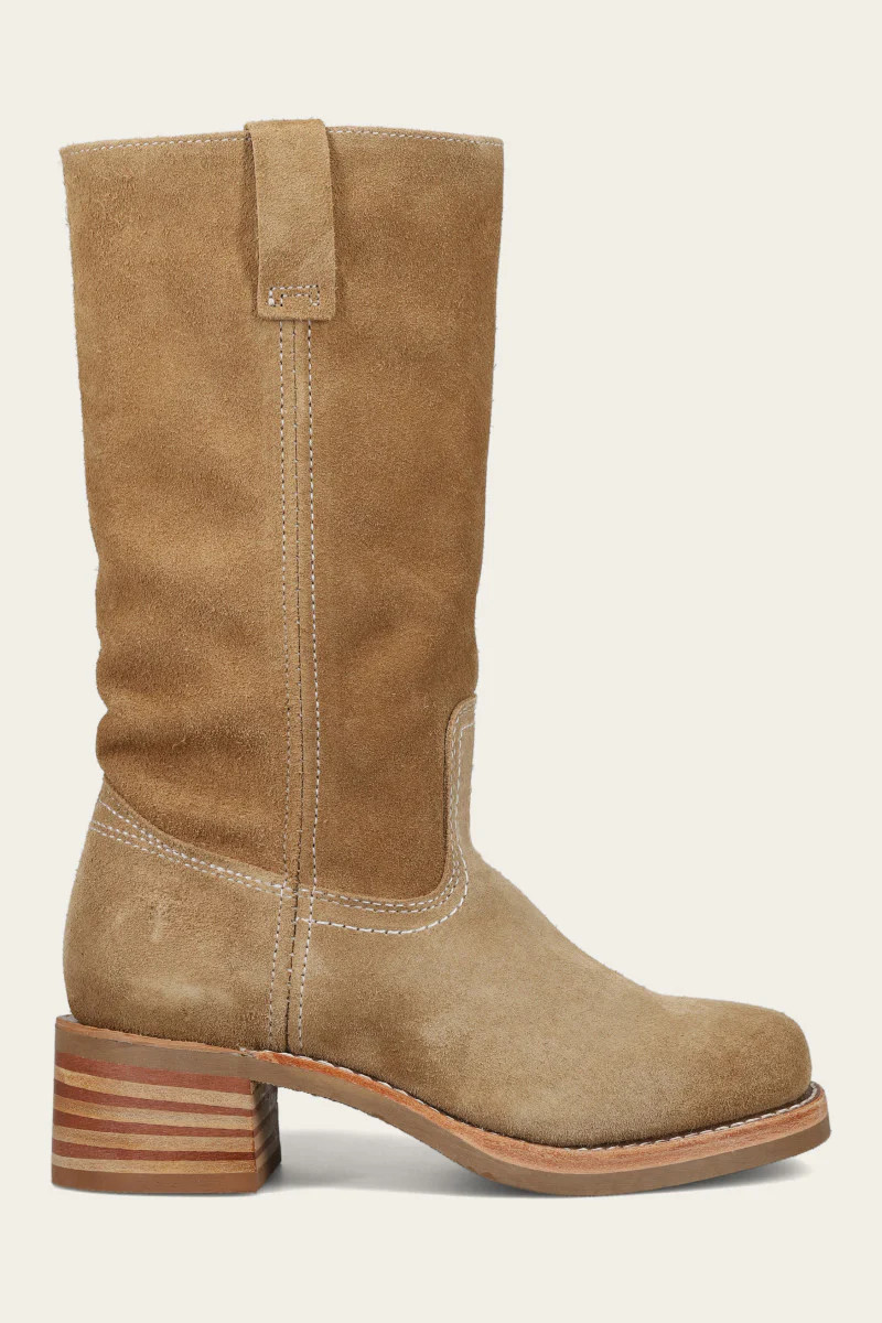 Women's Tan Buck Campus 12R Boots | The Frye Company | FRYE