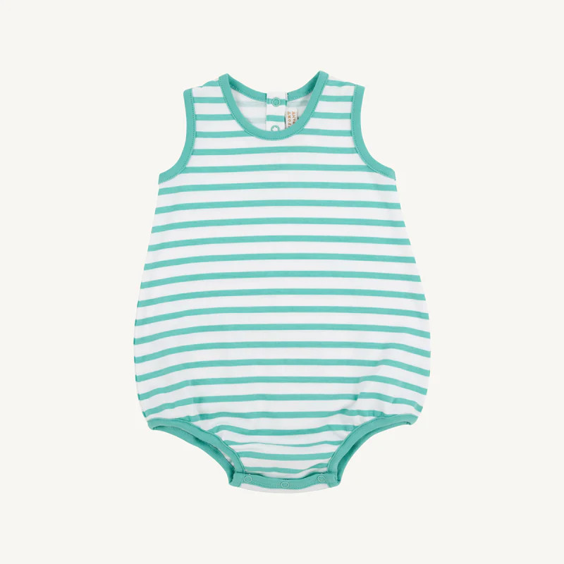 Turks Teal Stripe with Turks Teal | The Beaufort Bonnet Company