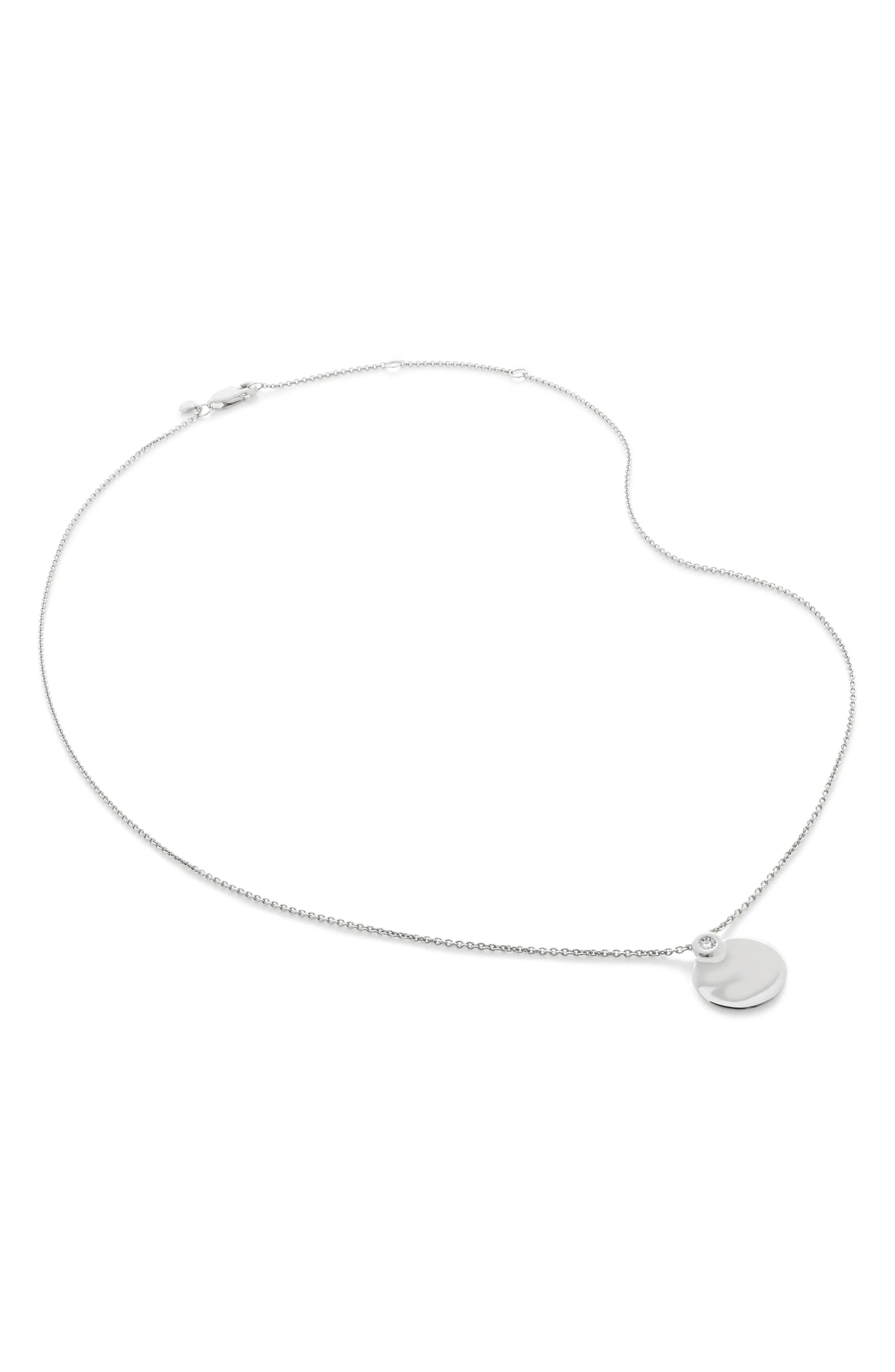 Lab Created Diamond Engravable Pendant Necklace (Women) | Nordstrom | Nordstrom