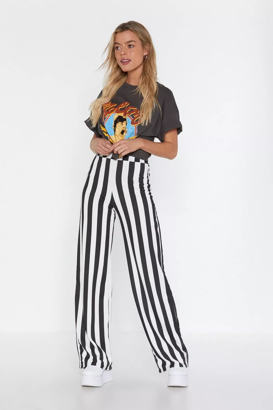 Stripe Tease Oversized Trousers | Nasty Gal (US)