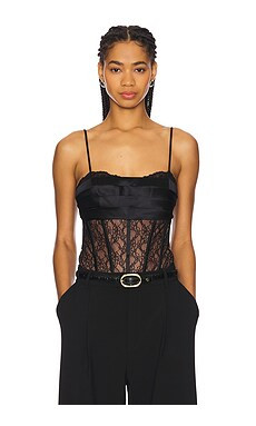 CAMI NYC Danika Bodysuit in Black from Revolve.com | Revolve Clothing (Global)