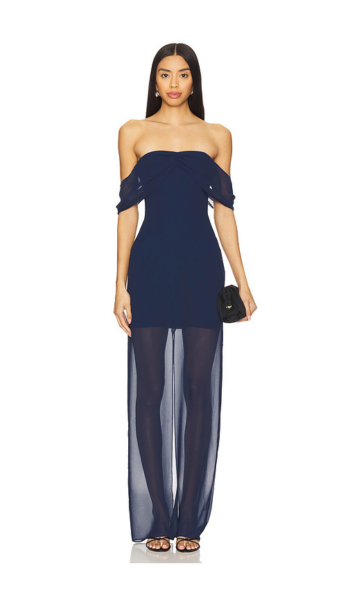 Amanda Uprichard Darien Maxi Dress in Navy. Size XL. Also in L, M, S, XS. | Revolve Clothing (Global)