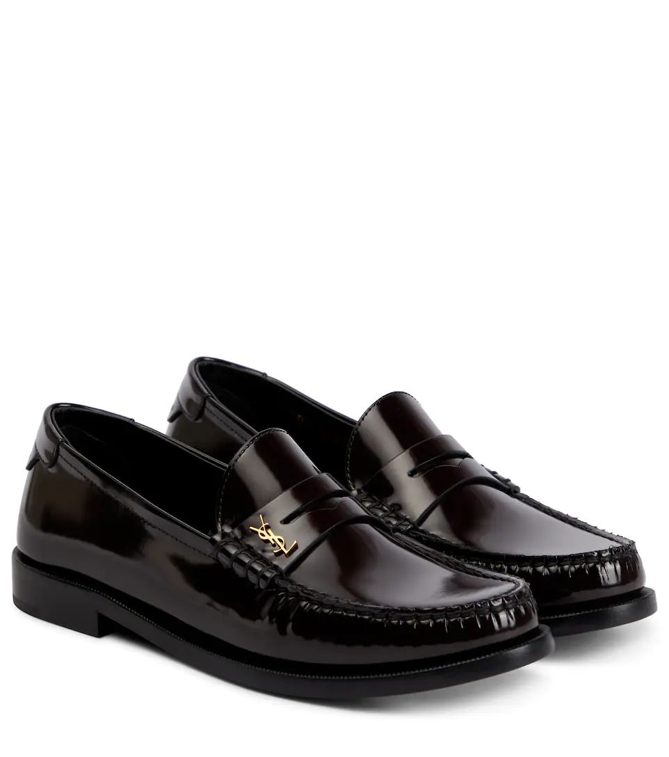 Logo leather penny loafers | Mytheresa (DACH)