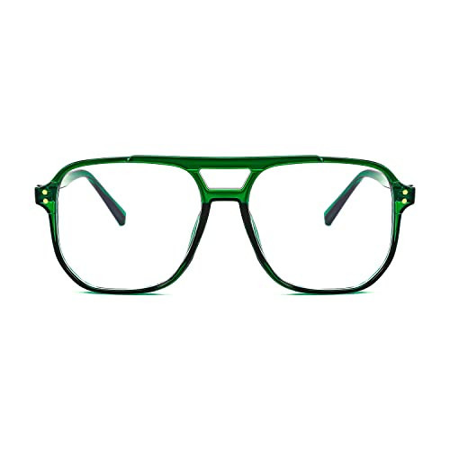 FEISEDY Blue Light Blocking Glasses Fake Nerd Clear Square Computer Lightweight Pilot Glasses Frame Oversized B2866 | Amazon (US)