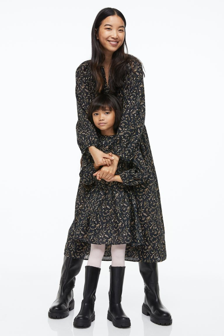 Balloon-sleeved Tie-belt Dress | H&M (US + CA)