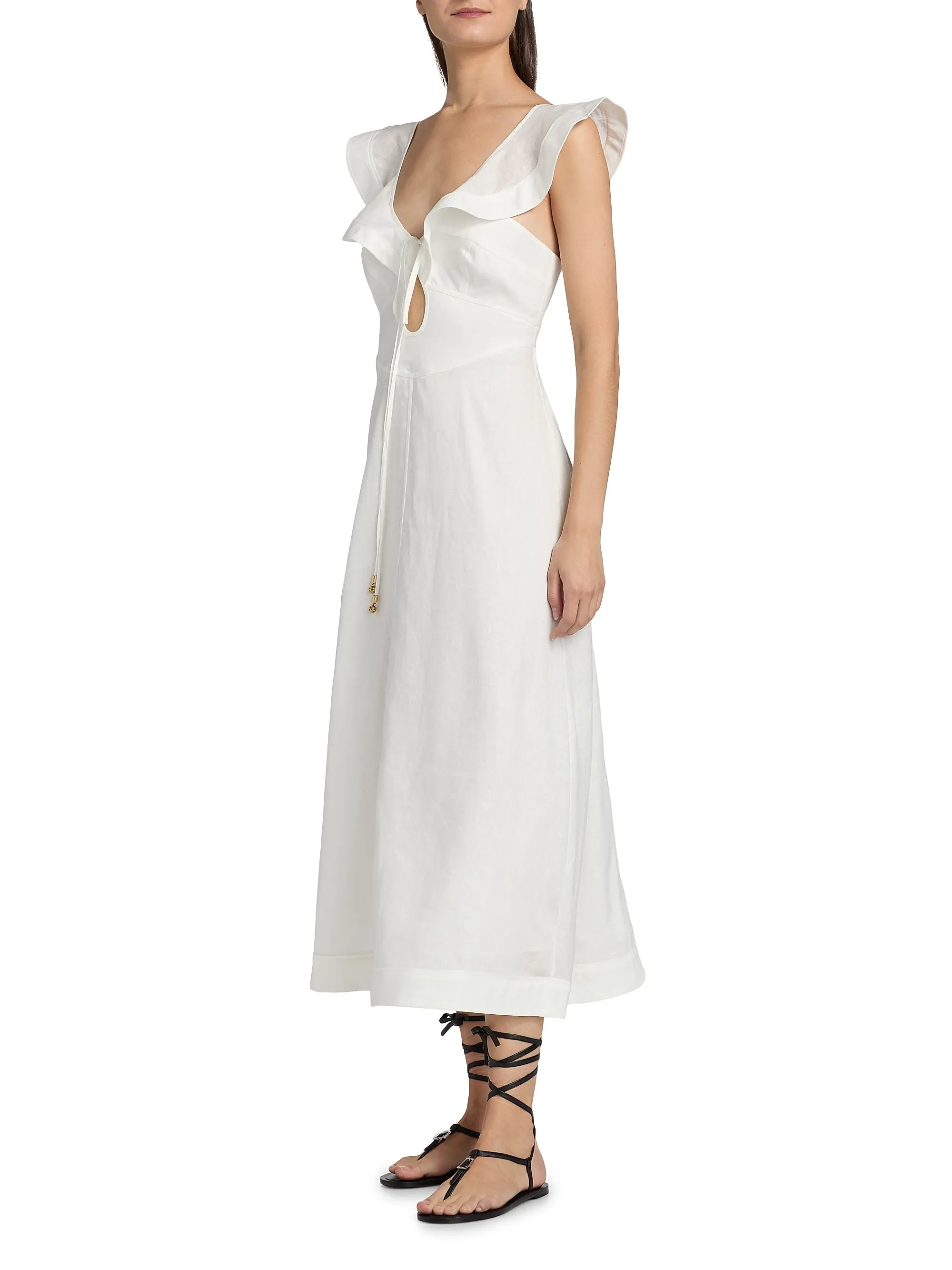 Rhiannon Flutter Midi-Dress | Saks Fifth Avenue