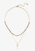 Gold Cross Pendant Layered Necklace | Maurices