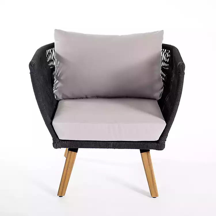 Sahara Black Rope Outdoor Chair | Kirkland's Home