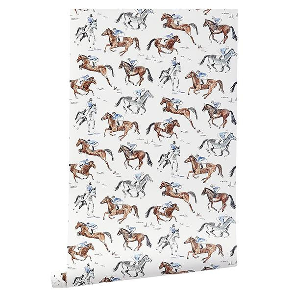 Horse & Jockey Wallpaper | Caitlin Wilson | Caitlin Wilson Design