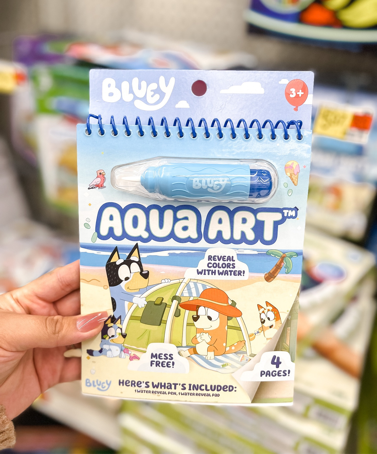 Bluey Aqua Art Pad, 8 Pages, Child, Ages 3+ 