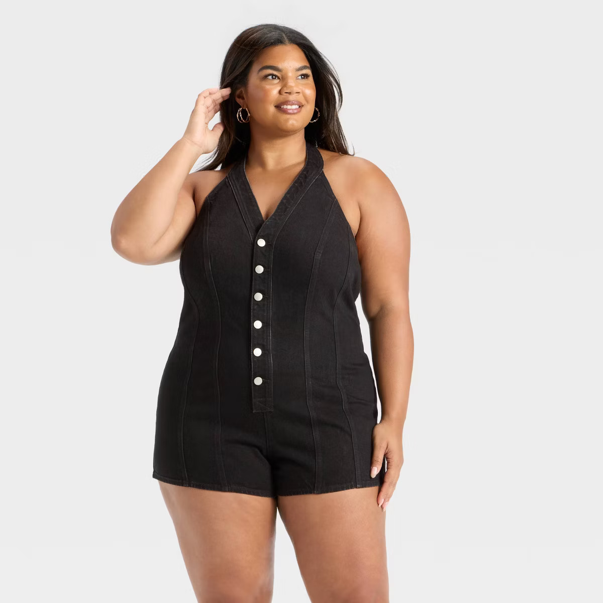 Women's Halter Denim Romper - Universal Thread™ | Target