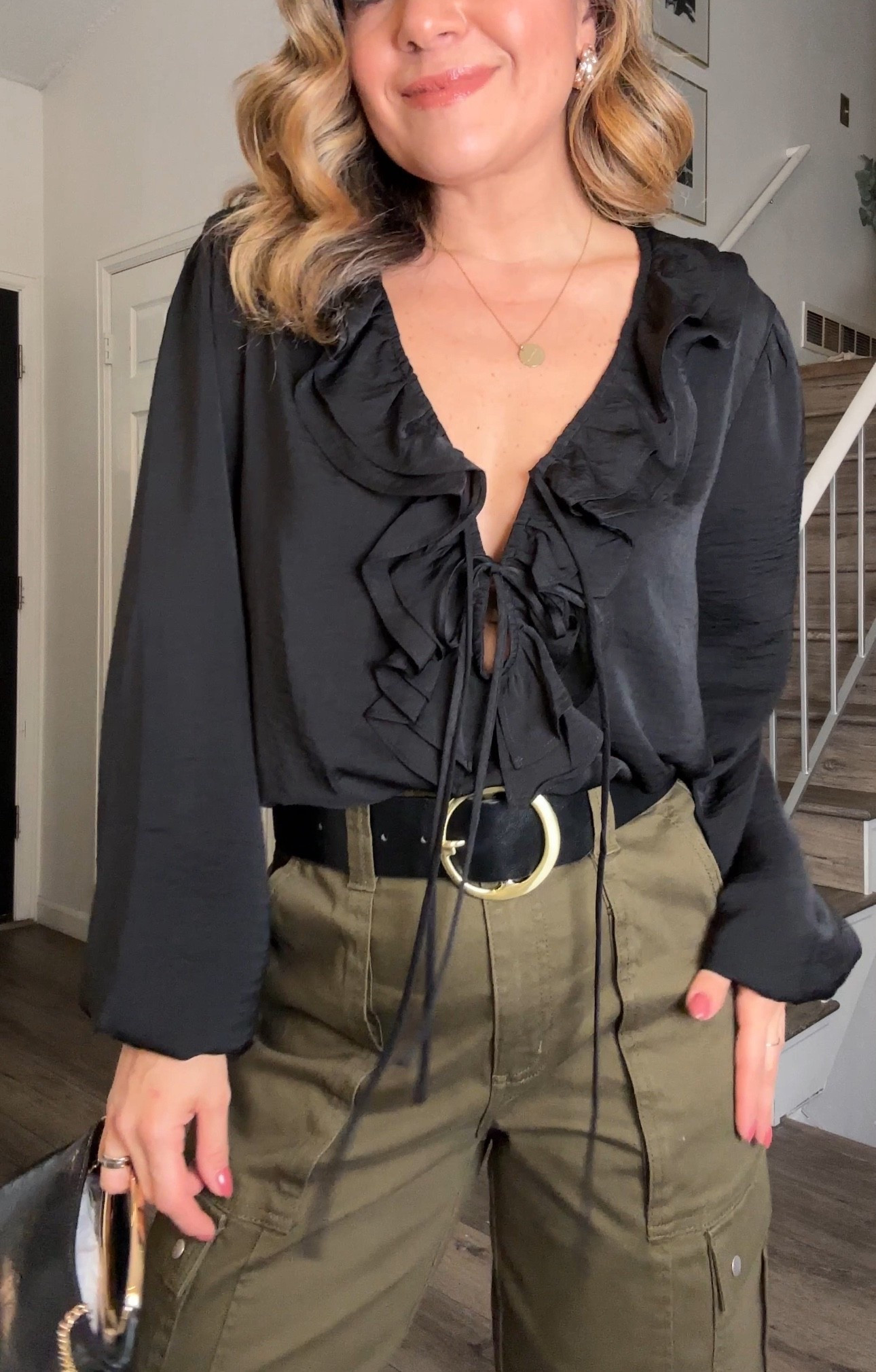 Such a fun top via Walmart! There’s only. Few sizes left! 
Wearing size small

#LTKPetite #LTKootd #LTKWorkwear