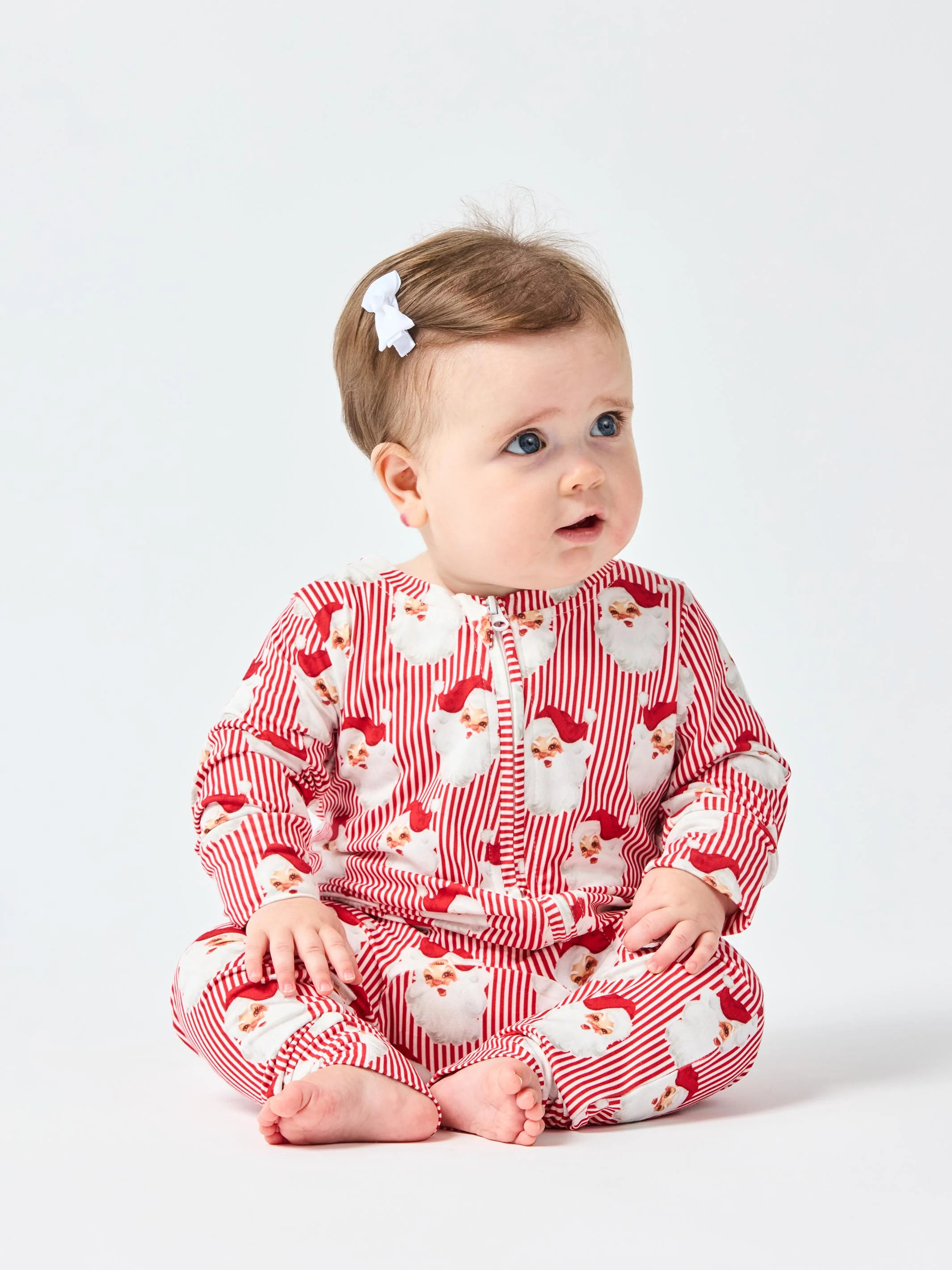 Baby Pajama Onesie | Santa Baby Red | Mary Square