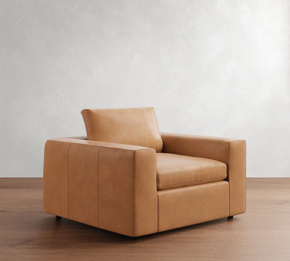 Dream Wide Arm Leather Chair | Pottery Barn (US)