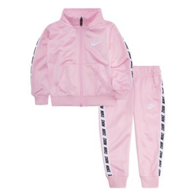 Nike® Size 6M 2-Piece Tricot Track Jacket and Pant Set in Pink | buybuy BABY