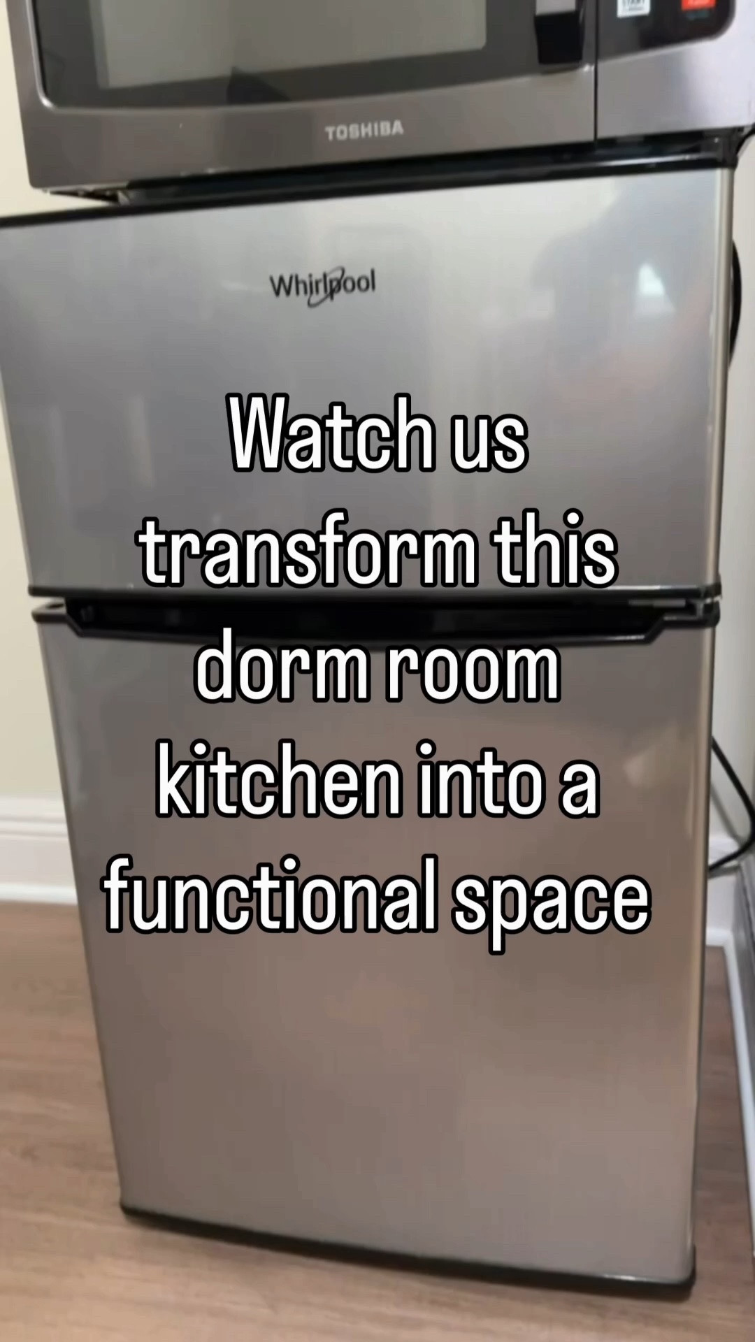 Dorm rooms don't come with much storage, but this organizer fixes that fast. It turns the space above a mini fridge into shelves for food, drinks, dishes, and everyday essentials. Dorm organizer, over fridge storage, microwave cart, college kitchen, dorm must haves.

#LTKU #LTKHome