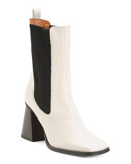 Made In Spain Leather Block Heel Chelsea Boots | TJ Maxx