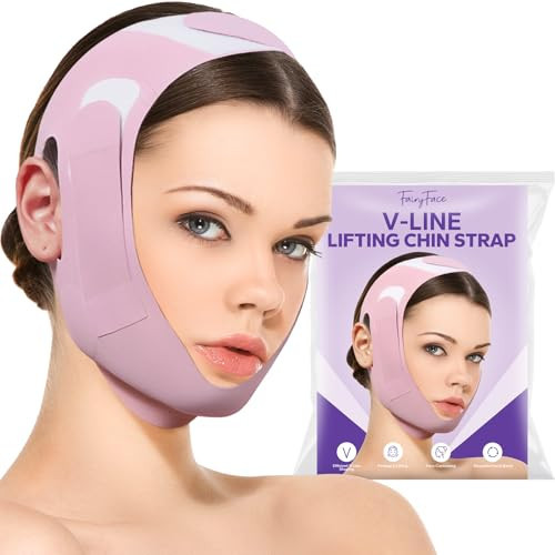FairyFace V-Line Lifting Chinstrap, V-Line Mask, Chinstrap for Sleeping, Reusable Face Strap, Chin Up Patch, V-Shaped Belt, Shaped Face Mask for Sagging | Amazon (US)