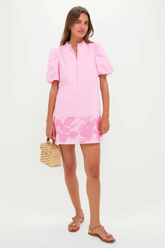 Pink Embroidered Mini Mimi Dress | Tuckernuck (US)