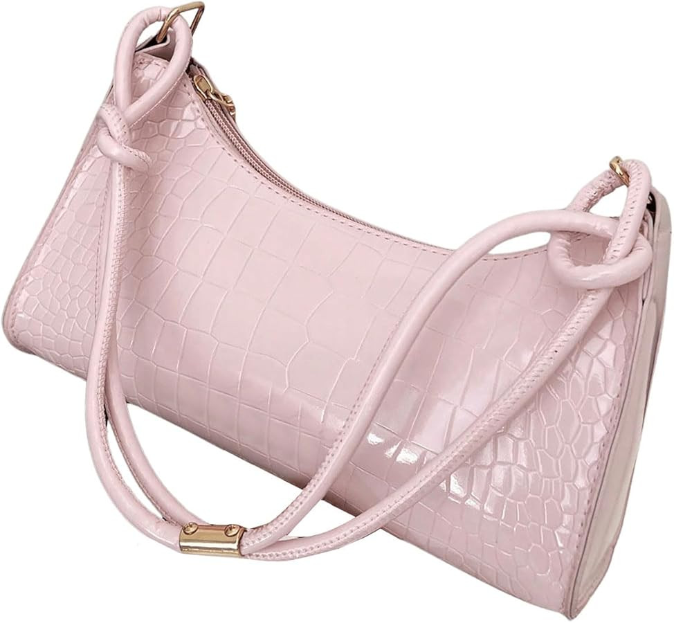 QWINEE Women's Artificial Patent Leather Tote Bag Square Bag Satchel Purse Handbags Ladies Should... | Amazon (US)