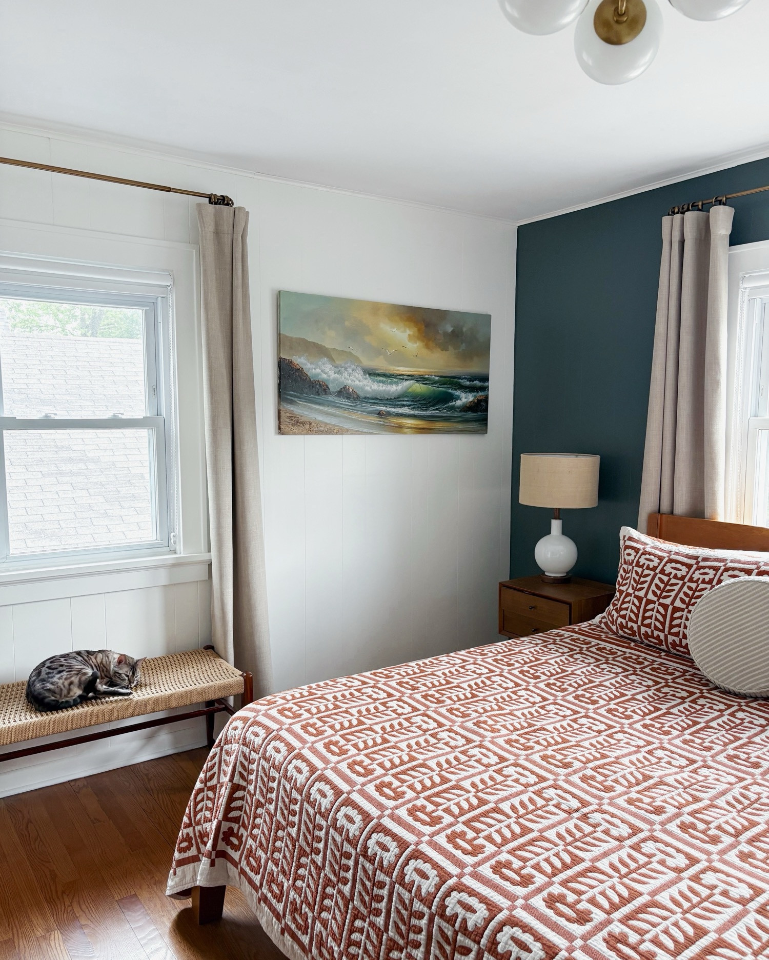 I always get a kick out of comparing views of our home today to the photos I took during our home inspection. (Swipe to see our main bedroom then!) While I knew the house had potential, it was hard to look past some of the owner’s “design” choices. Though, it looks like the room was destined to have a warm-toned quilt. 😂

#LTKHome
