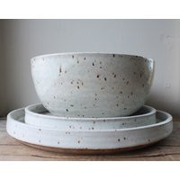 Handmade Ceramic Dinnerware Set With Plates & Ramen Bowl By Kj Pottery | Etsy (US)