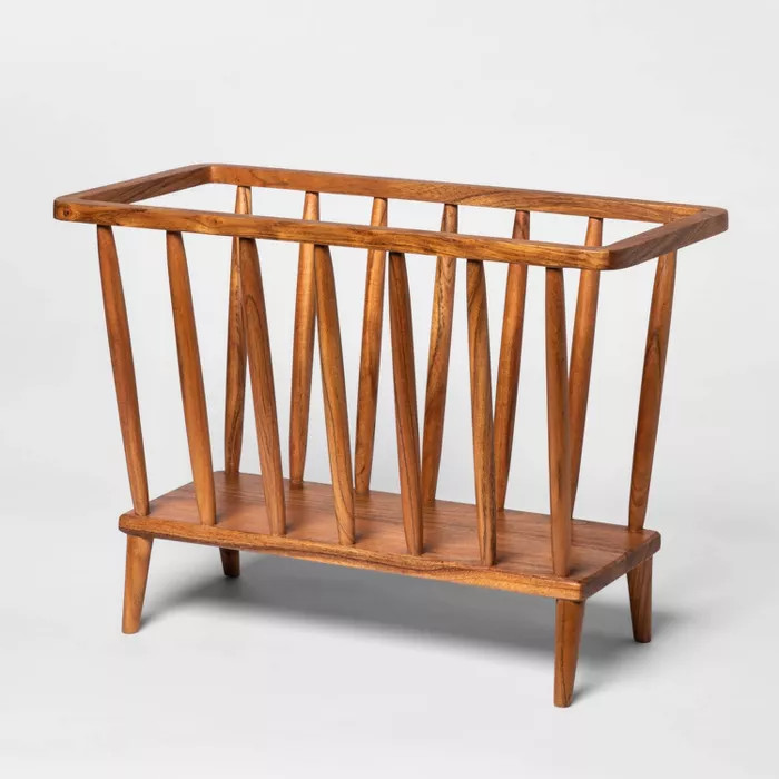 14" x 10" Acacia Wood Magazine Holder Brown - Threshold™ | Target
