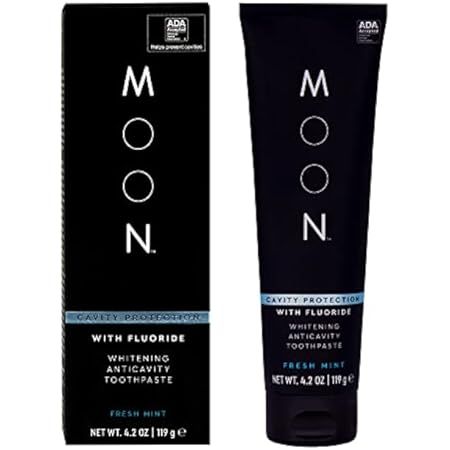 MOON Stain Removal Whitening Toothpaste | Fluoride Free – Lunar Peppermint | Amazon (US)