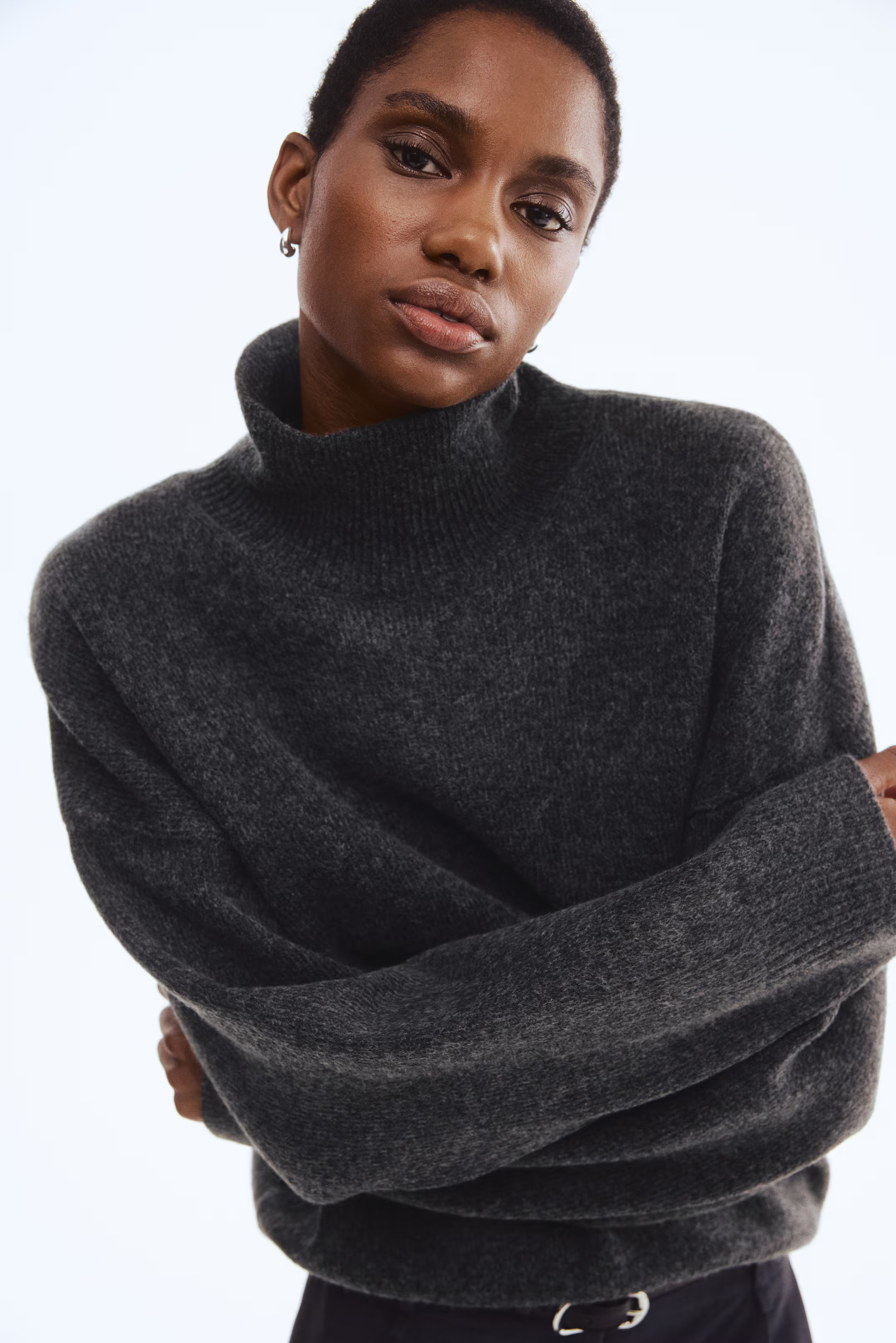 Oversized Mock-Turtleneck Sweater | H&M (US + CA)