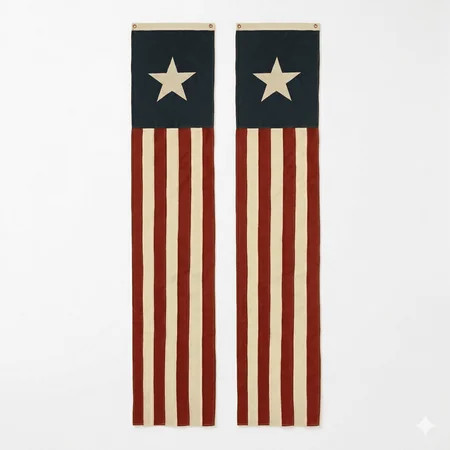 2PCS Heritage American Flag Banner, 98" American US Bunting Flag Patriotic Half Banner Flag Decoration, 4th of July Memorial Day Independence Day Fourth July Outdoor Decor – | Walmart (US)