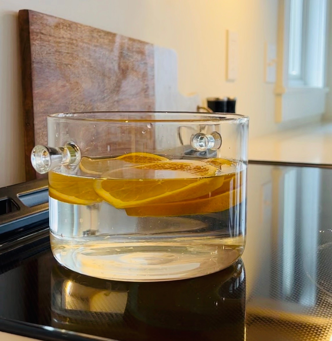 I love a good simmer pot, especially this time of year. I use this beautiful glass stove/friendly pot, and add in orange slices, cinnamon, clove, whatever you like. And it’s an all-natural way to make the room smell amazing! 

#LTKGiftGuide #LTKHome